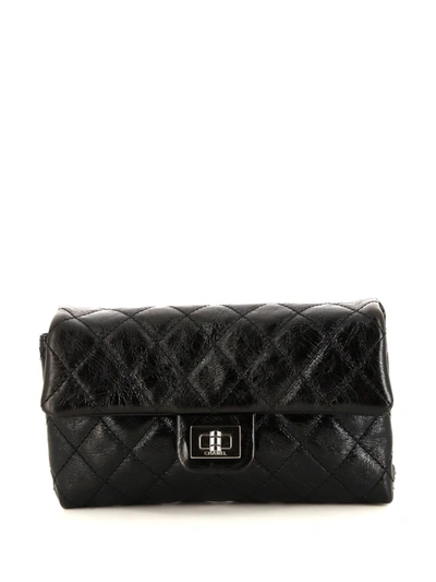 Pre-owned Chanel 2.55 Classic Flap Belt Bag In 黑色