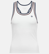 Tory Sport Tory Burch Contrast Strap Tennis Tank In Snow White/navy