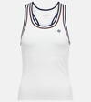 Tory Sport Tory Burch Contrast Strap Tennis Tank In Snow White/evergreen