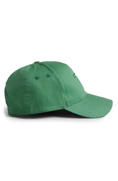 Ted Baker Branded Wool-blend Baseball Cap In Bright Green