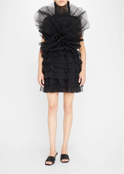 Jason Wu Collection Tulle Cocktail Mini Dress In Black | ModeSens