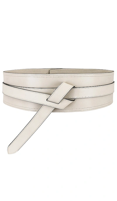 Isabel Marant Moshy Knot Leather Pull-through Belt In Ivory