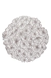 Chilewich Pressed Daisy 14" Placemat In Gunmetal