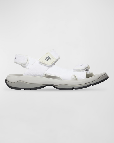 Balenciaga Tourist Velcro Sandals In 1912 Black/white/