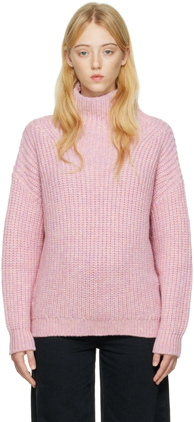 Isabel Marant Iris Wool-blend Turtleneck Sweater In Pink | ModeSens