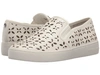 Michael Michael Kors Keaton Slip-on In Optic White/silver Vachetta Floral Perf/mirror Metallic/nappa