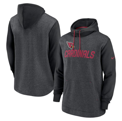 Nike Men's Surrey Legacy (nfl Arizona Cardinals) Pullover Hoodie In Heathered Charcoal,black