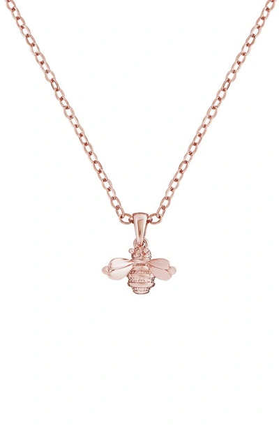 Ted Baker Bellema Bumble Bee Pendant Necklace In Rose Gold