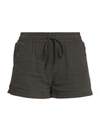 Splendid Campside Drawstring Shorts In Lead