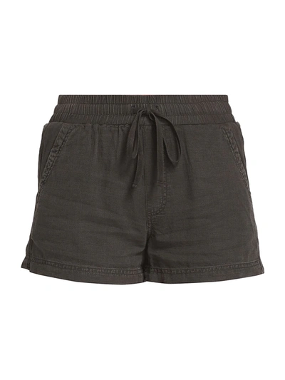 Splendid Campside Drawstring Shorts In Lead