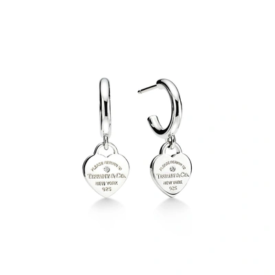 Tiffany & Co Return To Tiffany® Hoop Earrings In Sterling Silver With Diamonds