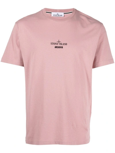 Stone Island Archivo Project Ice Jacket Graphic Tee In Pink | ModeSens