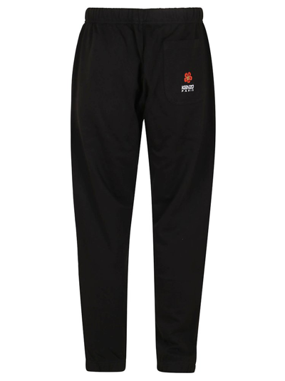 Kenzo Logo Embroidered Jogging Pants In Black