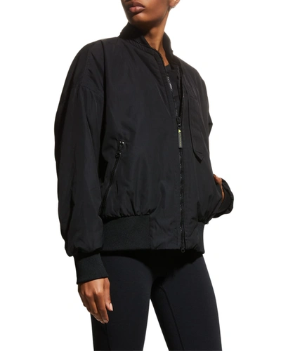 Adidas By Stella Mccartney Sportswear Woven Bomber Jacket In Black