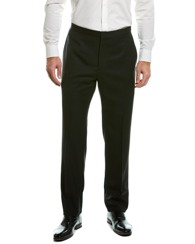 Brioni Signature Virgin Wool Trouser In Black