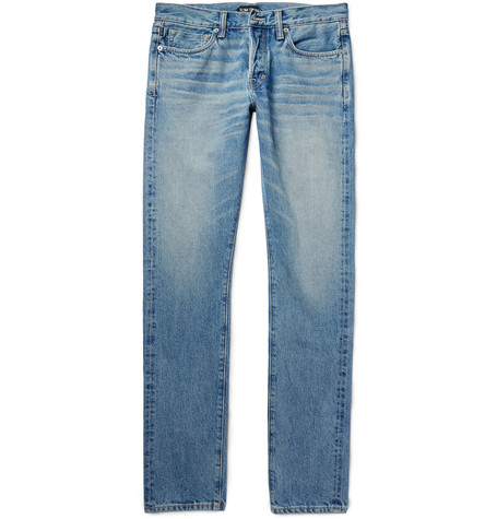 Tom Ford Slim-fit Washed Selvedge Denim Jeans | ModeSens