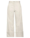 Moncler Cream-colored Denim Jeans In Beige