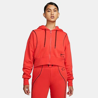 Nike Women's Air Full-zip Fleece Hoodie In Red