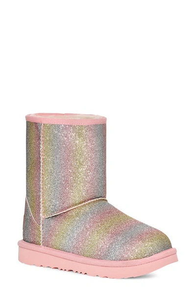 Ugg Little Girl's & Girl's Classic Ii Glitter Rainboots In Metallic Rainbow