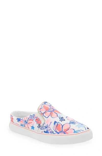 Lilly Pulitzer Julie Floral Mule Sneaker In Resort White Party Lobstar