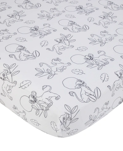 Disney Lion King Leader Of The Pack Super Soft Fitted Crib Sheet Bedding In Black