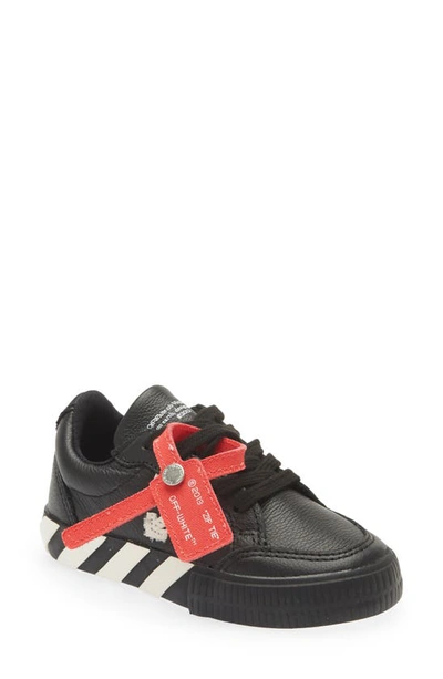 Off-white Kids' Low Vulcanized Leather Sneakers In Black
