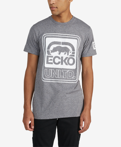 Ecko Unltd Men's Big And Tall Hardcore Marled T-shirt In Gray