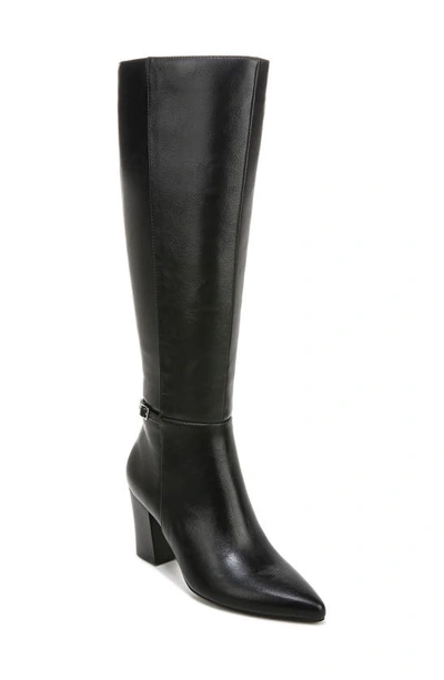 Lifestride Stratford Knee High Boot In Black Faux Leather