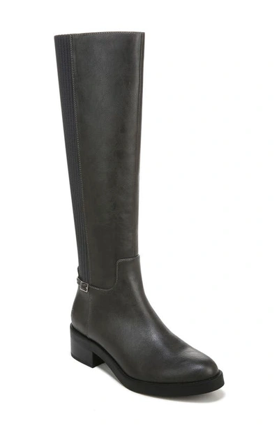 Lifestride Bristol Riding Boot In Stone Grey Faux Leather