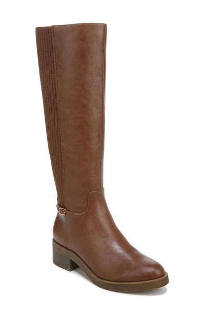 Lifestride Bristol Riding Boot In Walnut Brown Faux Leather