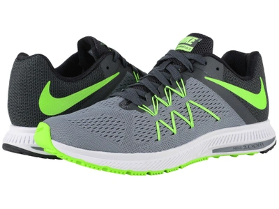 Nike Zoom Winflo 3 In Cool Grey/anthracite/black/electric Green | ModeSens