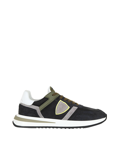 Philippe Model Tropez 2.1 Low Man Cordura Leather Sneakers In Negro