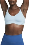 Nike Minimalist Everyday Bra In Worn Blue/ Worn Blue/ Aura