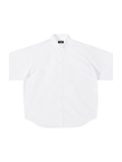 Balenciaga Icon Bb Short Sleeves Shirt In White