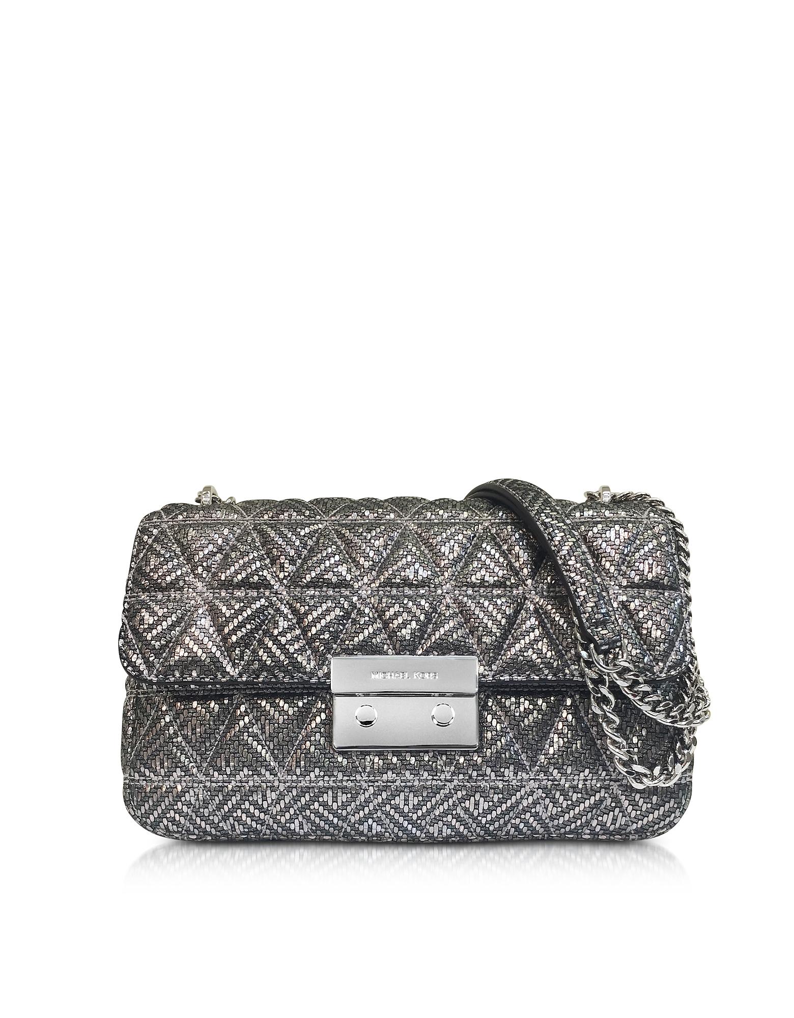 michael kors silver chain bag