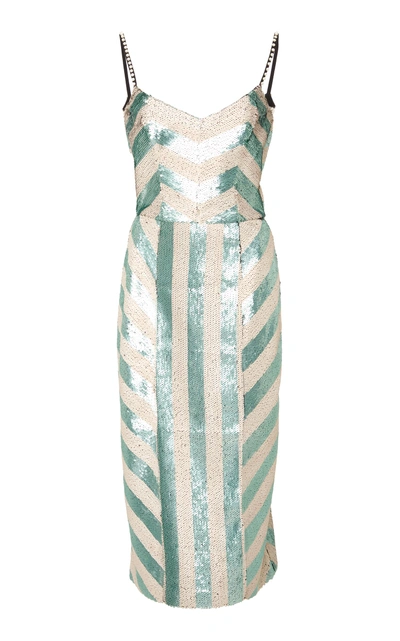 Johanna Ortiz Exclusive Salon De Paris Sequin Dress In Stripe