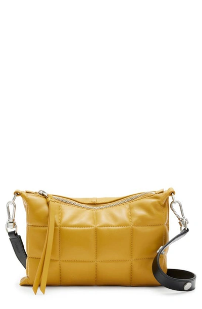 Allsaints Eve Quilted Crossbody Bag In Mustard