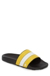 Bally Men's Sleter Pool Slide Sandals In Kodak Yellow/white
