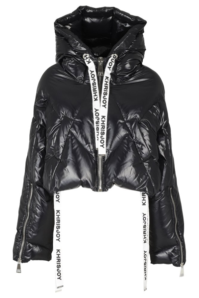 Khrisjoy Zip-up Hooded Padded Jacket In Black
