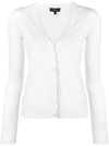 Theory Preen V-neck Merino Cardigan In Ivory