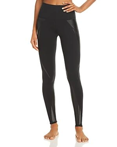 Alo Yoga Graphic Print Airbrush Leggings In Black/ Black Facet