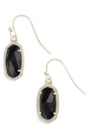 Kendra Scott 'lee' Small Drop Earrings In Black Onyx/ Gold