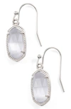 Kendra Scott Lee Small Drop Earrings In Slate Cats Eye/ Silver