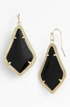 Kendra Scott Alex Drop Earrings In Black/ Gold