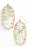 Kendra Scott Danielle - Large Oval Statement Earrings In Ivory Mother Of Pearl/ Gold