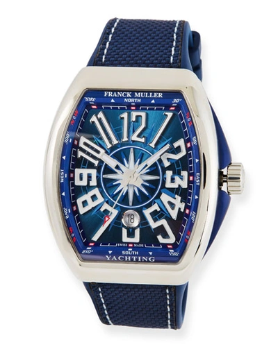 Franck Muller Vanguard Yachting Watch With Blue Carbon Fiber Strap
