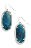 Kendra Scott Elle Drop Earrings In Aqua Apatite/ Brass