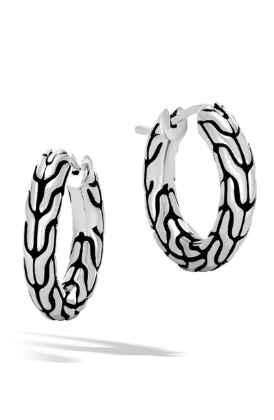 John Hardy Classic Chain Small Hoop Earrings In Silver