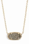 Kendra Scott Elisa Pendant Necklace In Platinum Drusy