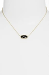 Kendra Scott Elisa Pendant Necklace In Black/ Gold